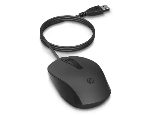 Souris Filaire HP 150 – Ambidextre | USB-A | Noire